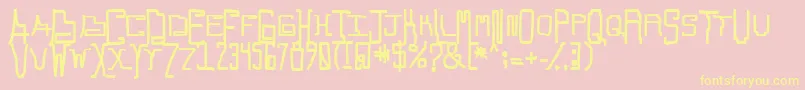 Callallied Font – Yellow Fonts on Pink Background
