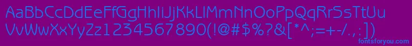 ExpressDecoGothiclightSsiBook Font – Blue Fonts on Purple Background