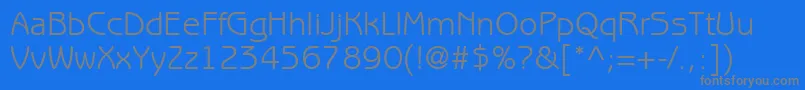ExpressDecoGothiclightSsiBook Font – Gray Fonts on Blue Background