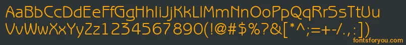 ExpressDecoGothiclightSsiBook Font – Orange Fonts on Black Background