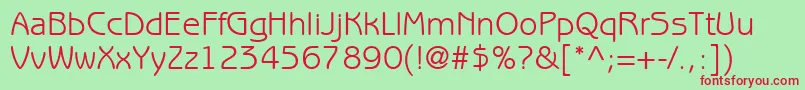 ExpressDecoGothiclightSsiBook Font – Red Fonts on Green Background