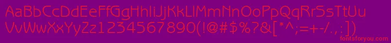 ExpressDecoGothiclightSsiBook-Schriftart – Rote Schriften auf violettem Hintergrund