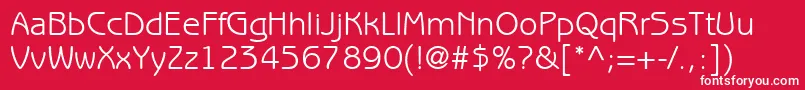ExpressDecoGothiclightSsiBook Font – White Fonts on Red Background