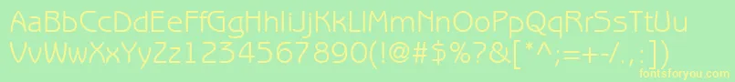 ExpressDecoGothiclightSsiBook Font – Yellow Fonts on Green Background