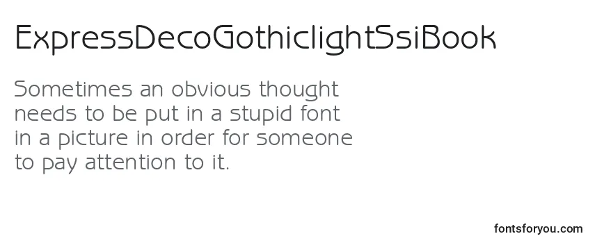 Review of the ExpressDecoGothiclightSsiBook Font