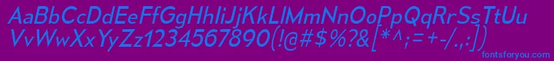 Police MesmerizeBkIt – polices bleues sur fond violet