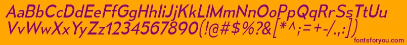 MesmerizeBkIt Font – Purple Fonts on Orange Background