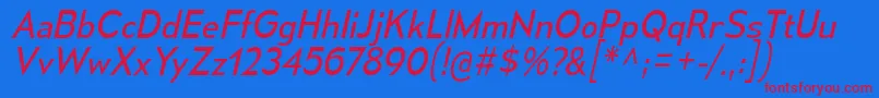 MesmerizeBkIt Font – Red Fonts on Blue Background