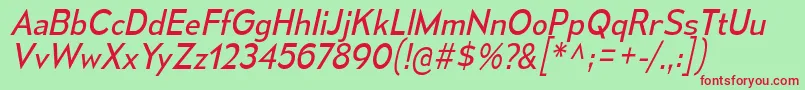 MesmerizeBkIt Font – Red Fonts on Green Background