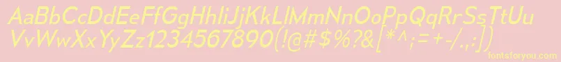 MesmerizeBkIt-Schriftart – Gelbe Schriften auf rosa Hintergrund