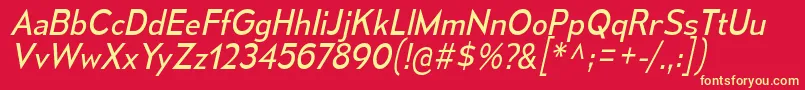 MesmerizeBkIt Font – Yellow Fonts on Red Background