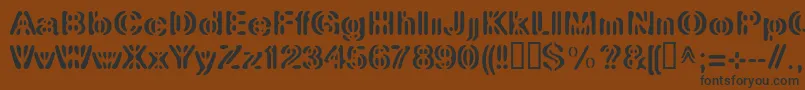 Czcionka LinotypeElement – czarne czcionki na brązowym tle