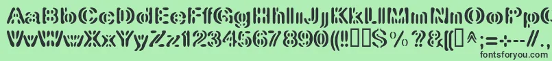 LinotypeElement Font – Black Fonts on Green Background