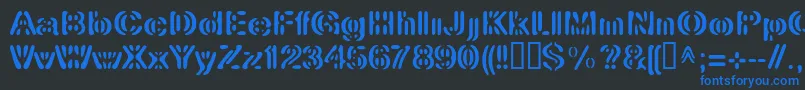 LinotypeElement Font – Blue Fonts on Black Background