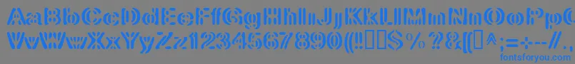 フォントLinotypeElement – 灰色の背景に青い文字