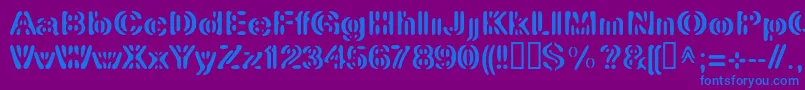 LinotypeElement Font – Blue Fonts on Purple Background