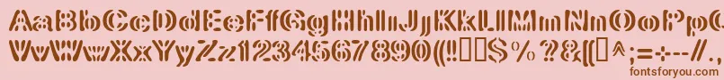 LinotypeElement Font – Brown Fonts on Pink Background