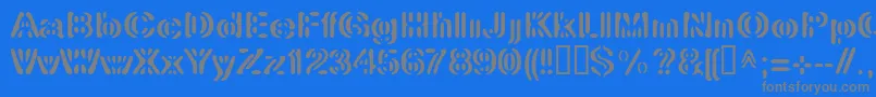 LinotypeElement-Schriftart – Graue Schriften auf blauem Hintergrund