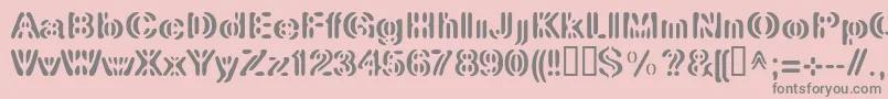 LinotypeElement-Schriftart – Graue Schriften auf rosa Hintergrund