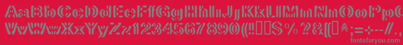 LinotypeElement Font – Gray Fonts on Red Background