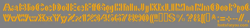 LinotypeElement-Schriftart – Orangefarbene Schriften auf grauem Hintergrund