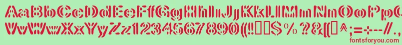 LinotypeElement Font – Red Fonts on Green Background