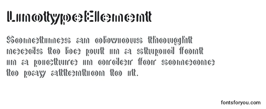Überblick über die Schriftart LinotypeElement