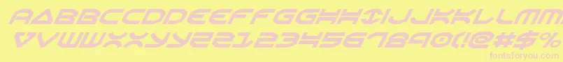 Oberonsuperital Font – Pink Fonts on Yellow Background