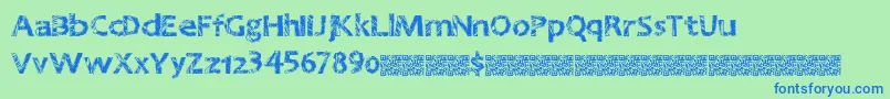 Greatnineties Font – Blue Fonts on Green Background