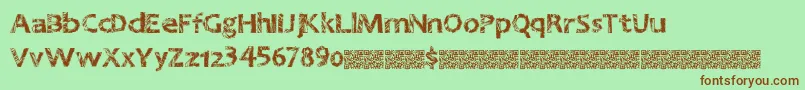 Greatnineties Font – Brown Fonts on Green Background