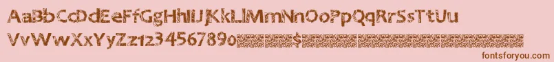 Greatnineties Font – Brown Fonts on Pink Background