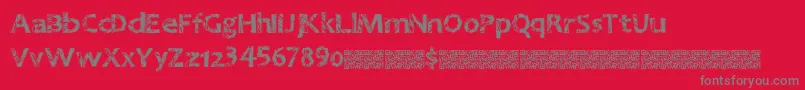 Greatnineties Font – Gray Fonts on Red Background