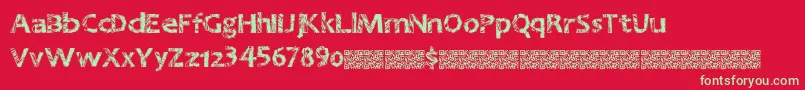 Greatnineties Font – Green Fonts on Red Background