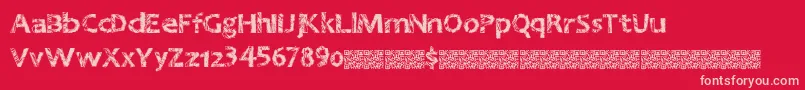 Greatnineties Font – Pink Fonts on Red Background