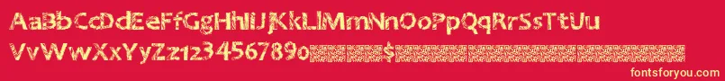 Greatnineties Font – Yellow Fonts on Red Background