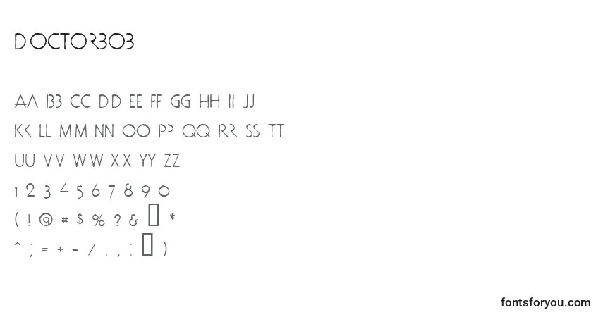 Schriftart Doctorbob – Alphabet, Zahlen, spezielle Symbole