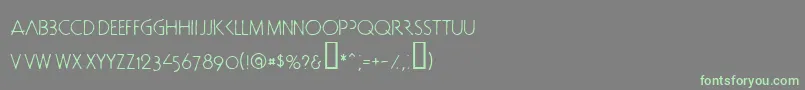 フォントDoctorbob – 灰色の背景に緑のフォント