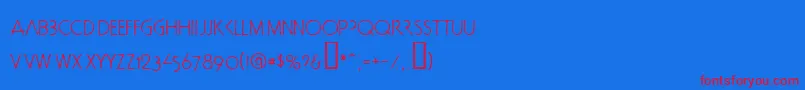 Doctorbob Font – Red Fonts on Blue Background