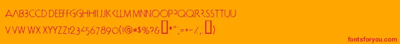 Doctorbob Font – Red Fonts on Orange Background