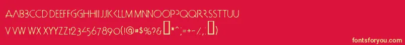 Шрифт Doctorbob – жёлтые шрифты на красном фоне