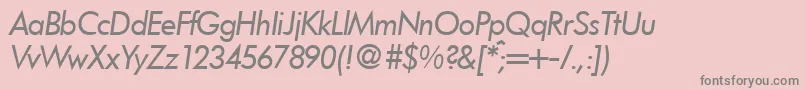 FunctiontwoRegularitalic Font – Gray Fonts on Pink Background