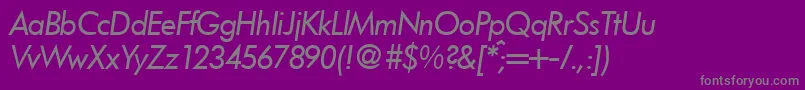 FunctiontwoRegularitalic Font – Gray Fonts on Purple Background