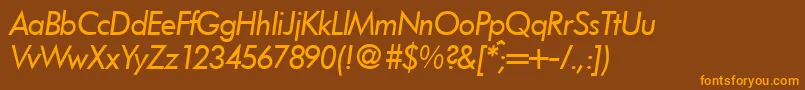 FunctiontwoRegularitalic Font – Orange Fonts on Brown Background