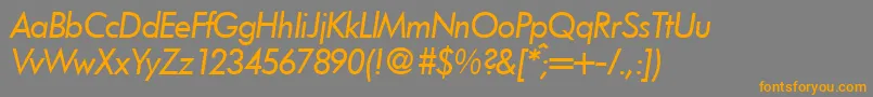FunctiontwoRegularitalic Font – Orange Fonts on Gray Background