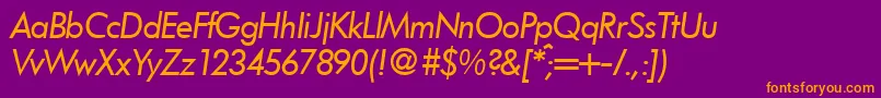 FunctiontwoRegularitalic Font – Orange Fonts on Purple Background