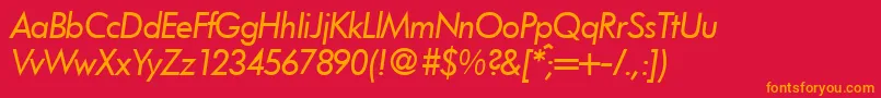 FunctiontwoRegularitalic Font – Orange Fonts on Red Background