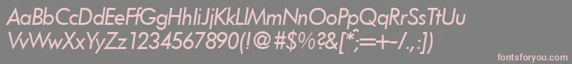 FunctiontwoRegularitalic Font – Pink Fonts on Gray Background