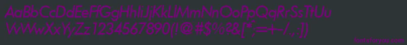 FunctiontwoRegularitalic Font – Purple Fonts on Black Background