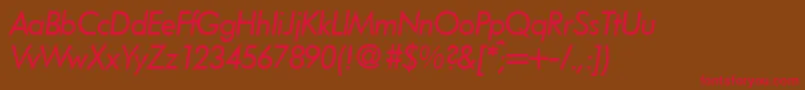 FunctiontwoRegularitalic Font – Red Fonts on Brown Background