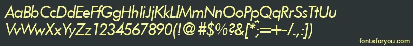 FunctiontwoRegularitalic Font – Yellow Fonts on Black Background